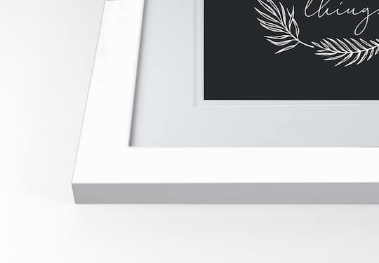 Give Thanks Fall Print in White Frame